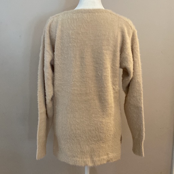 Loft Lou & Grey Eyelash Fuzzy Knit V-Neck Sweater - Picture 4 of 10